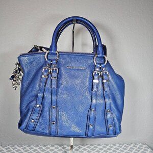 Michael Kors Blue Pebbled Leather Purse AV-1305